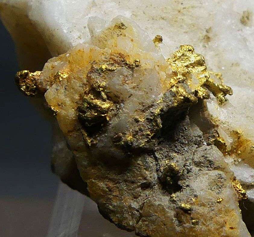 Native Gold On Quartz