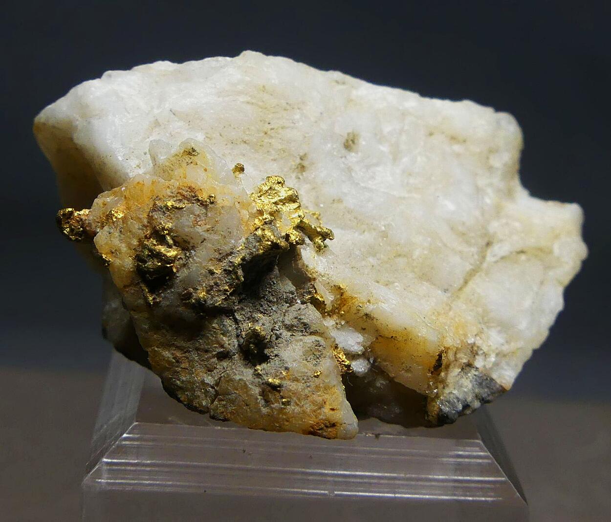 Native Gold On Quartz