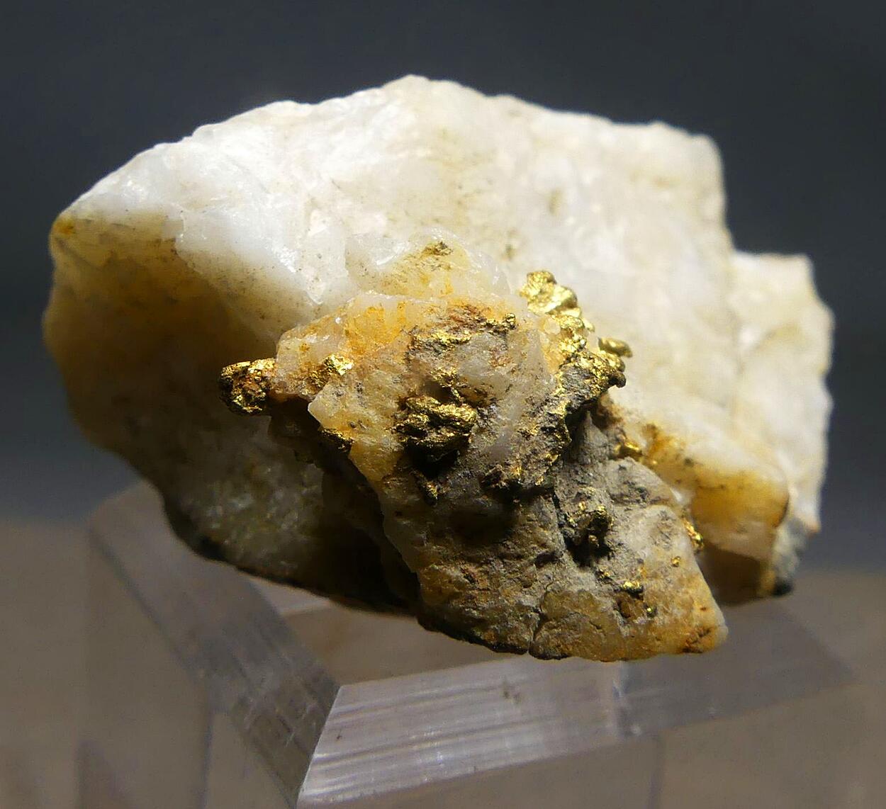 Native Gold On Quartz