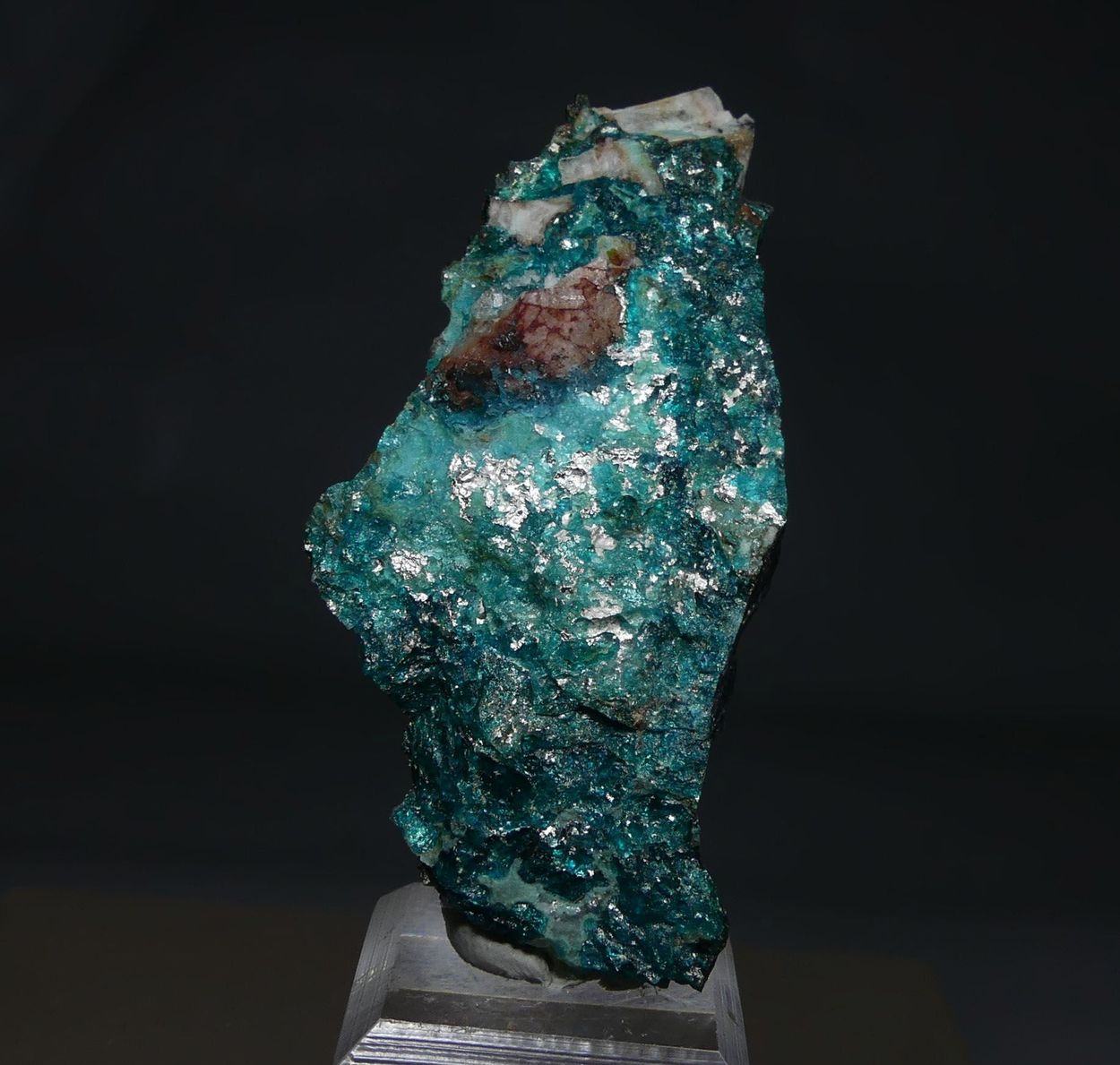 Native Silver On Chrysocolla