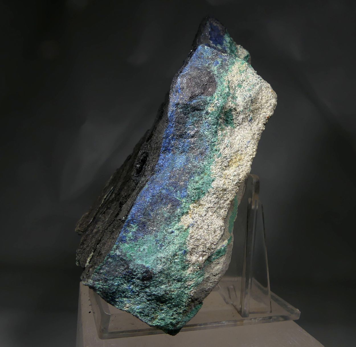 Chalcocite Azurite & Malachite Psm Fossil Wood