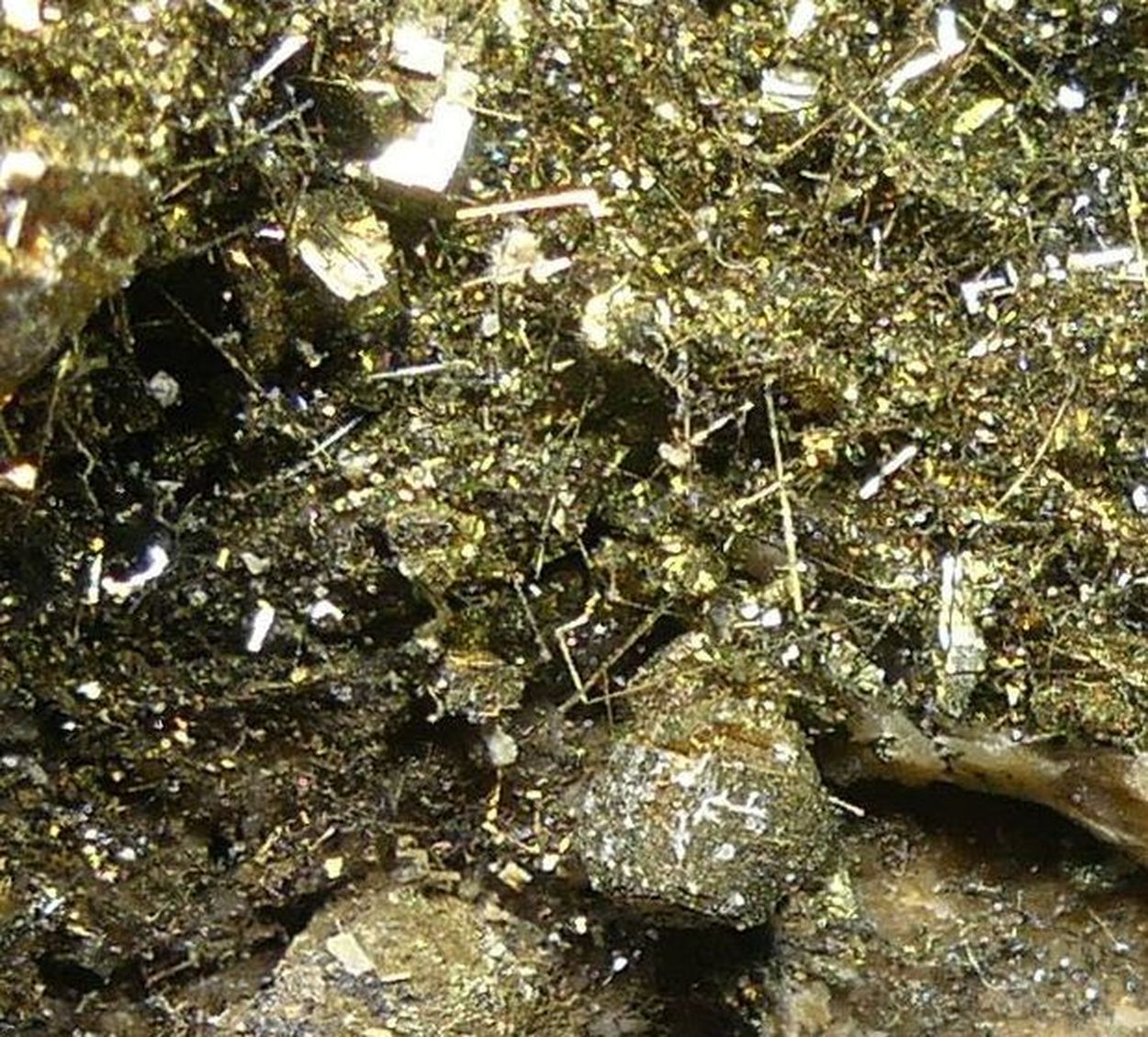 Millerite On Pyrite