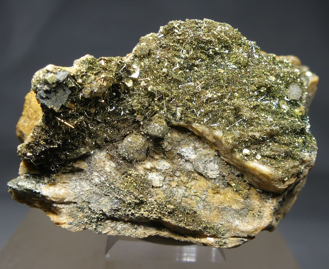 Millerite On Pyrite