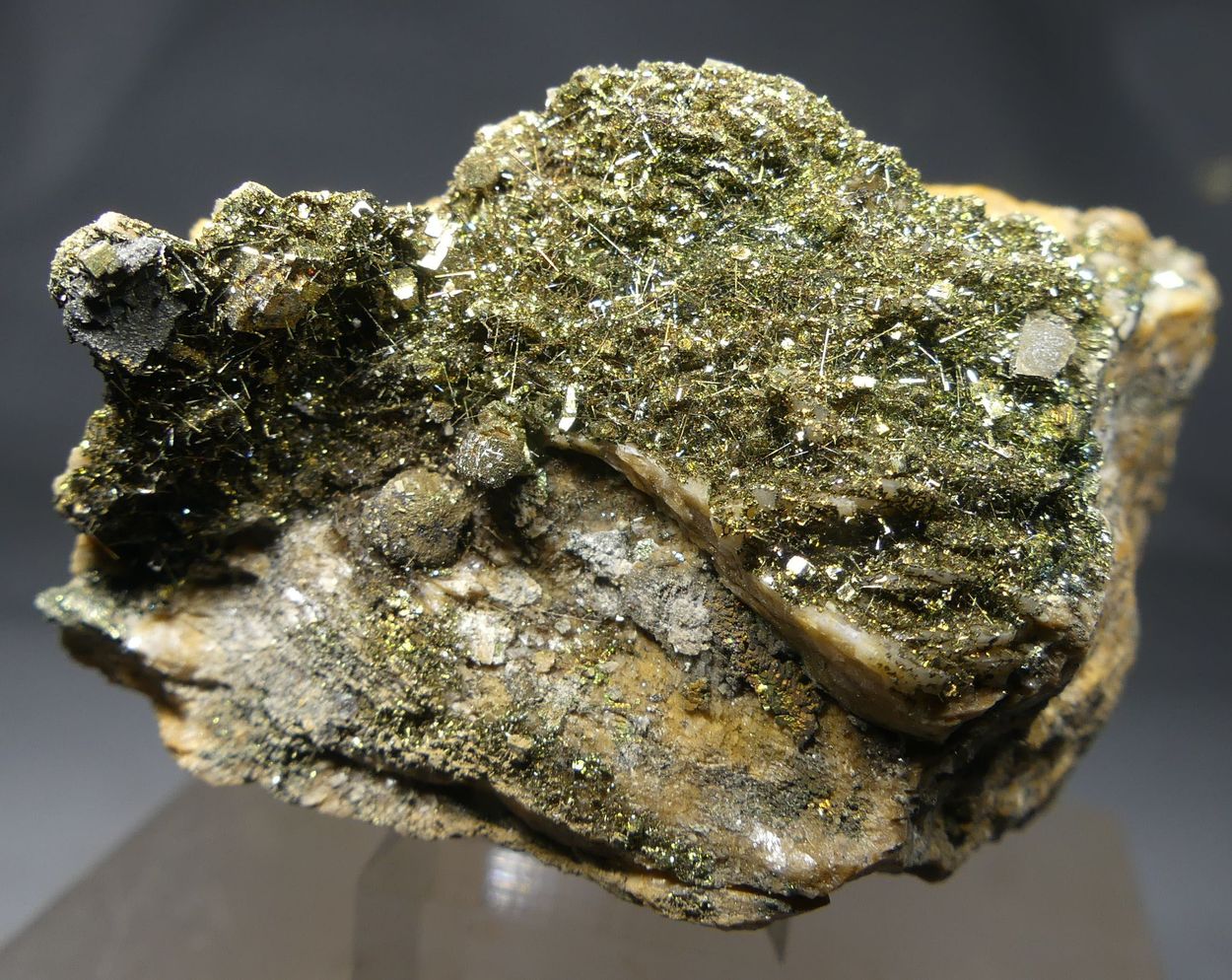 Millerite On Pyrite