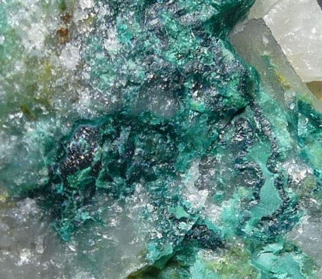 Pseudomalachite With Libethenite