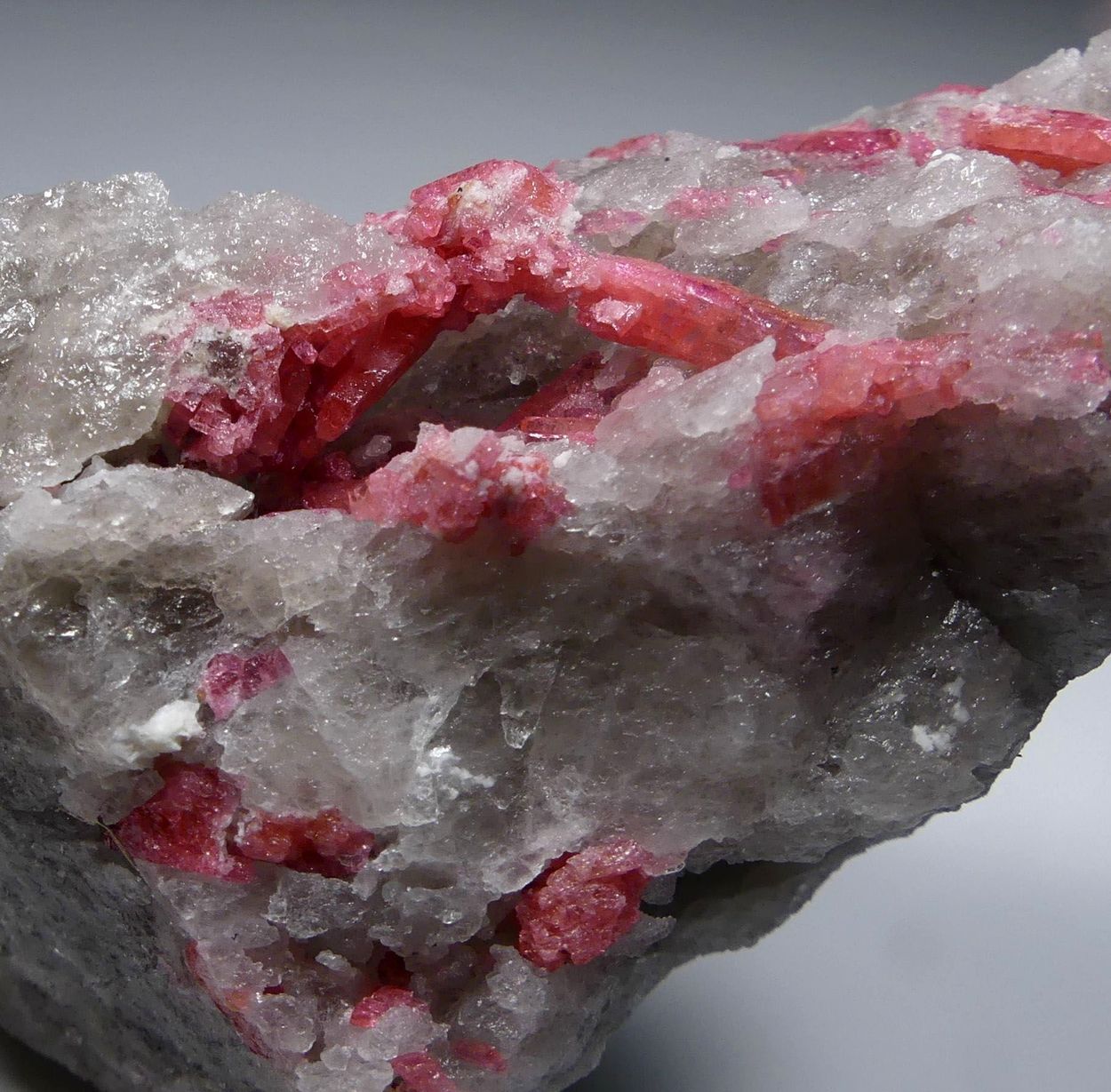 Thulite On Quartz