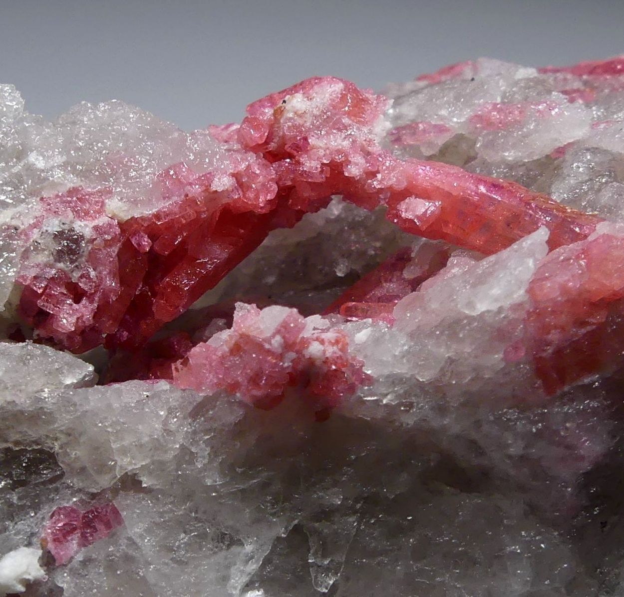 Thulite On Quartz