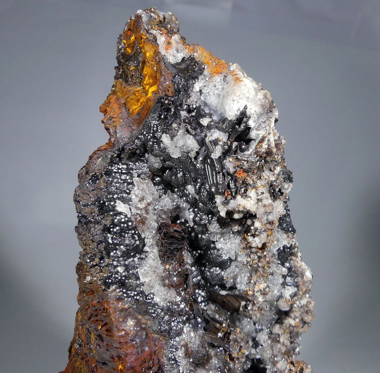 Goethite Glaskopf With Selenite & Goethite Psm Selenite