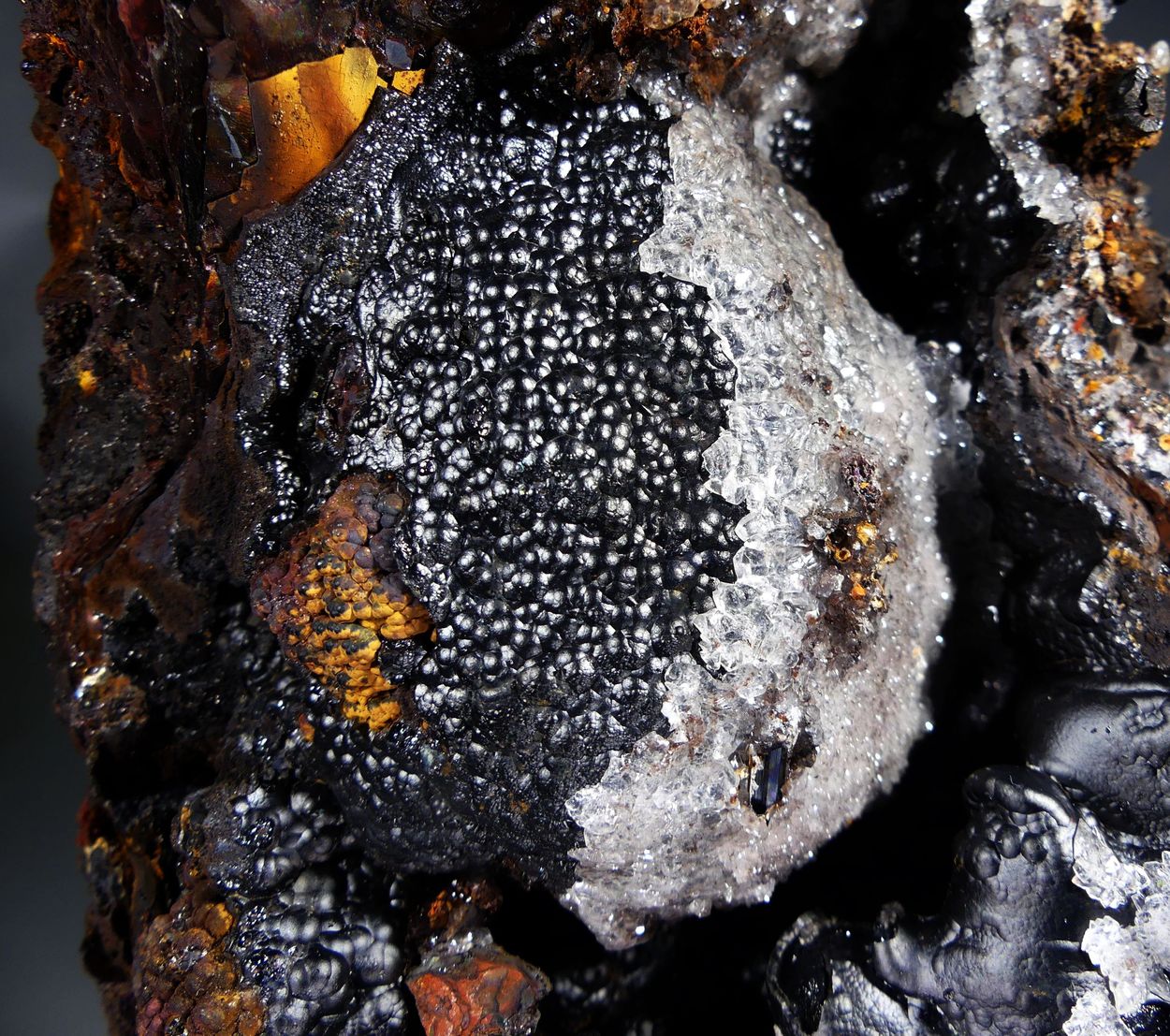 Goethite Glaskopf With Selenite & Goethite Psm Selenite