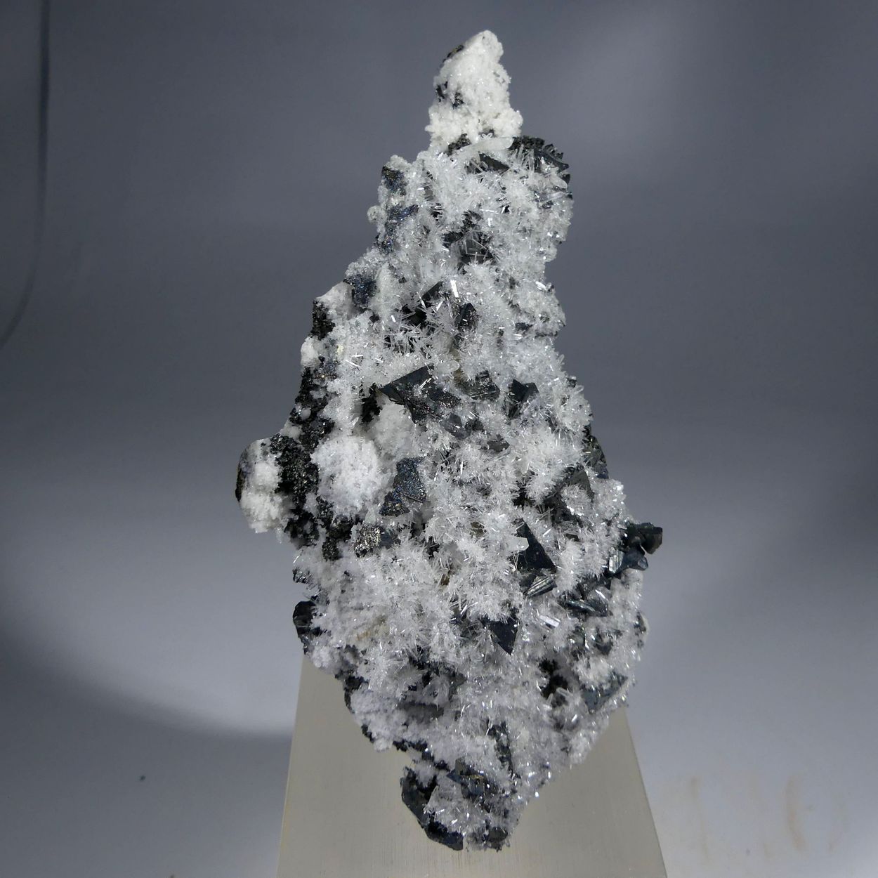 Tetrahedrite On Quartz On Sphalerite