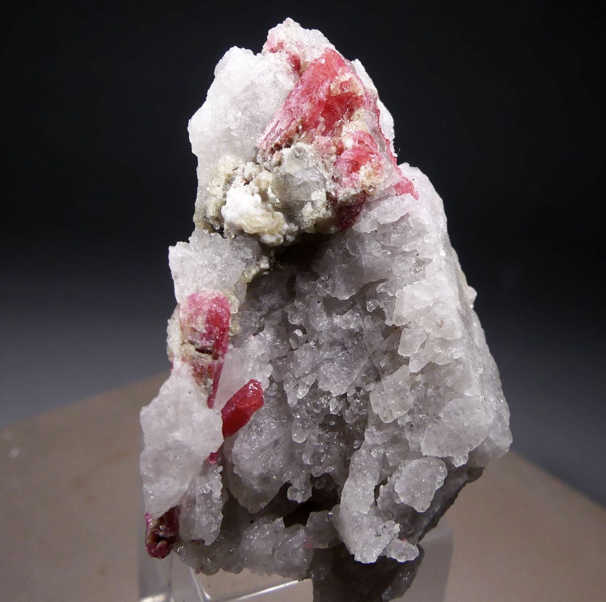 Thulite On Quartz