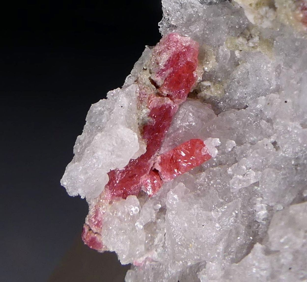 Thulite On Quartz