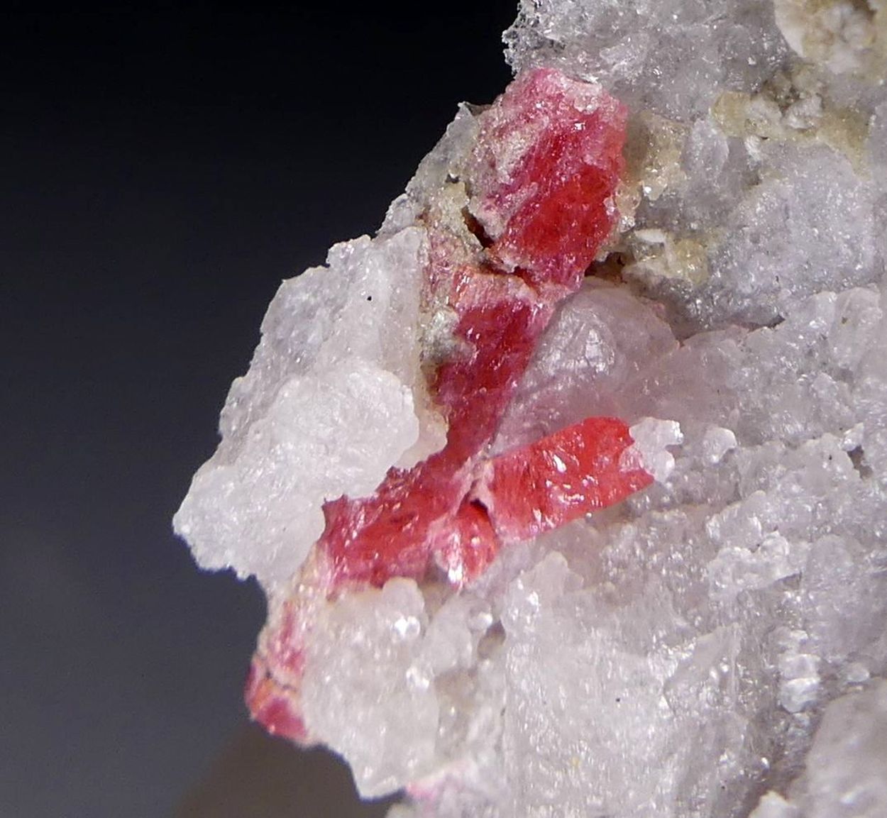 Thulite On Quartz