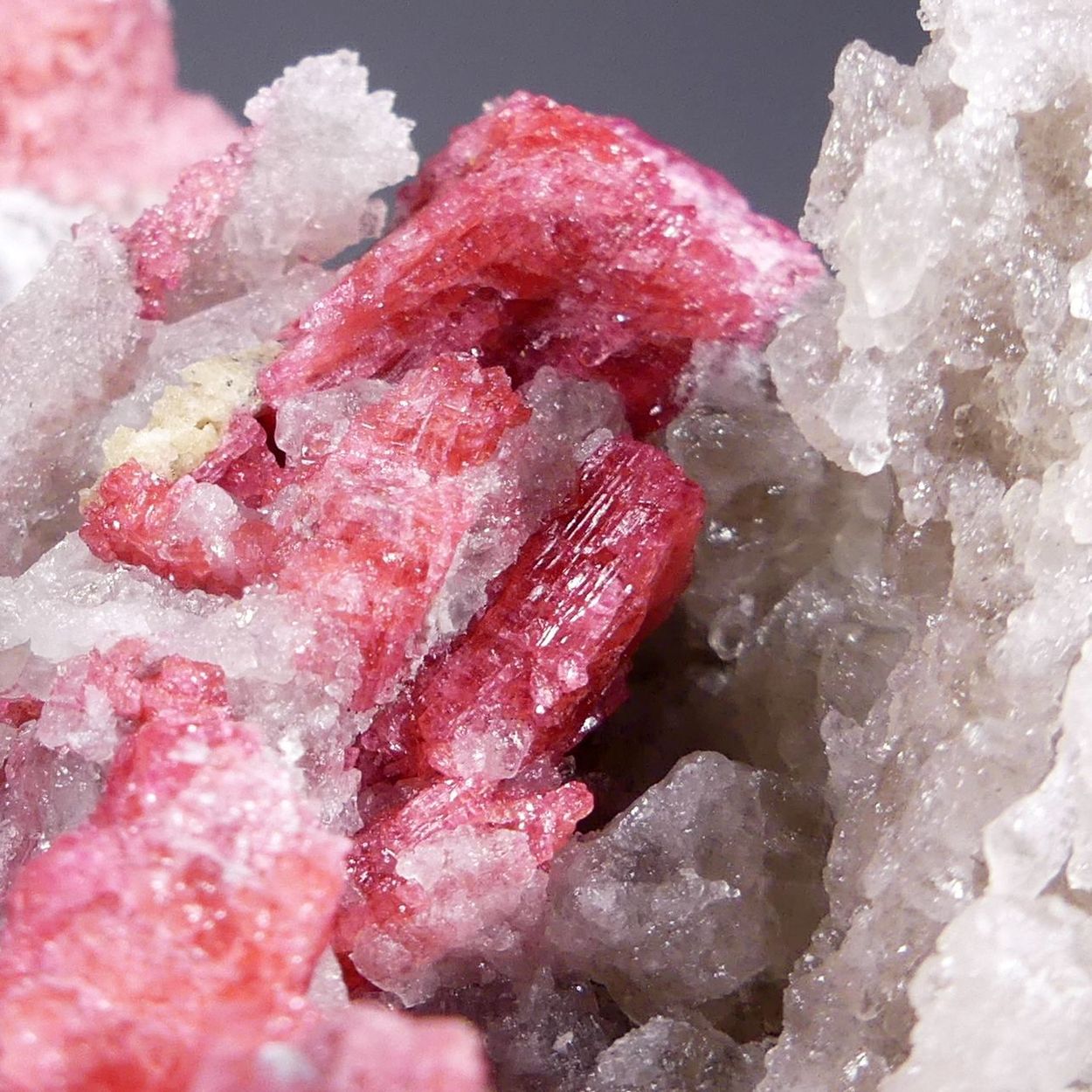 Thulite On Quartz