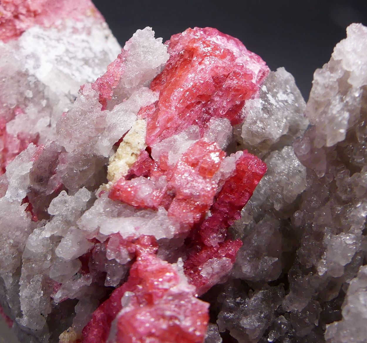 Thulite On Quartz