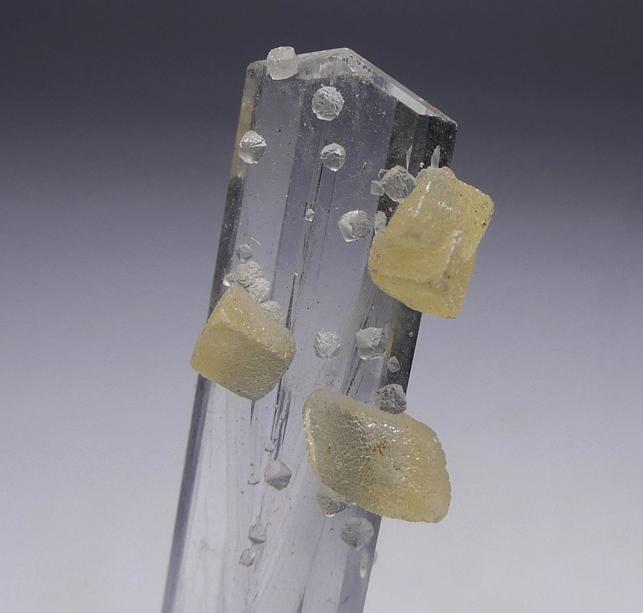 Scolecite With Calcite