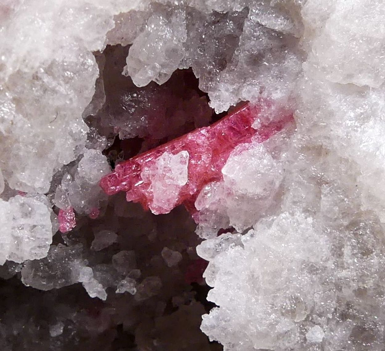 Thulite On Quartz