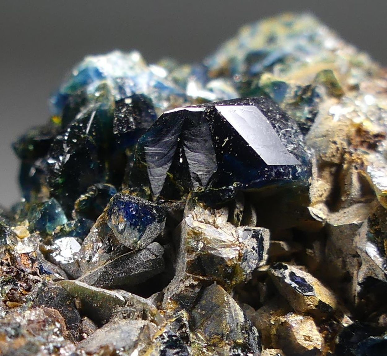Lazulite With Arrojadite-(KFe)