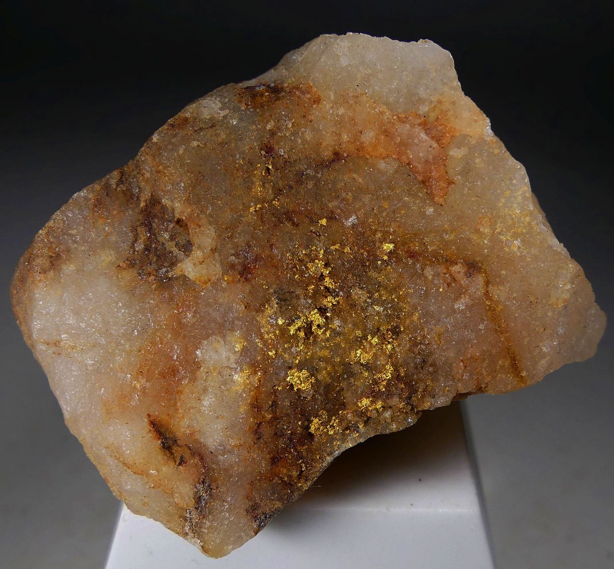 Native Gold On Quartz