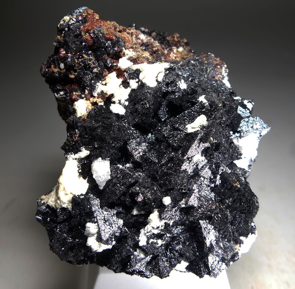 Hausmannite With Andradite Datolite & Baryte