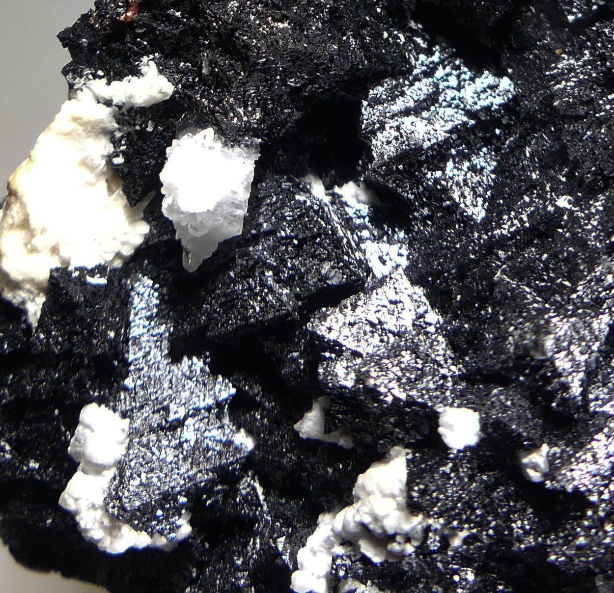 Hausmannite With Andradite Datolite & Baryte