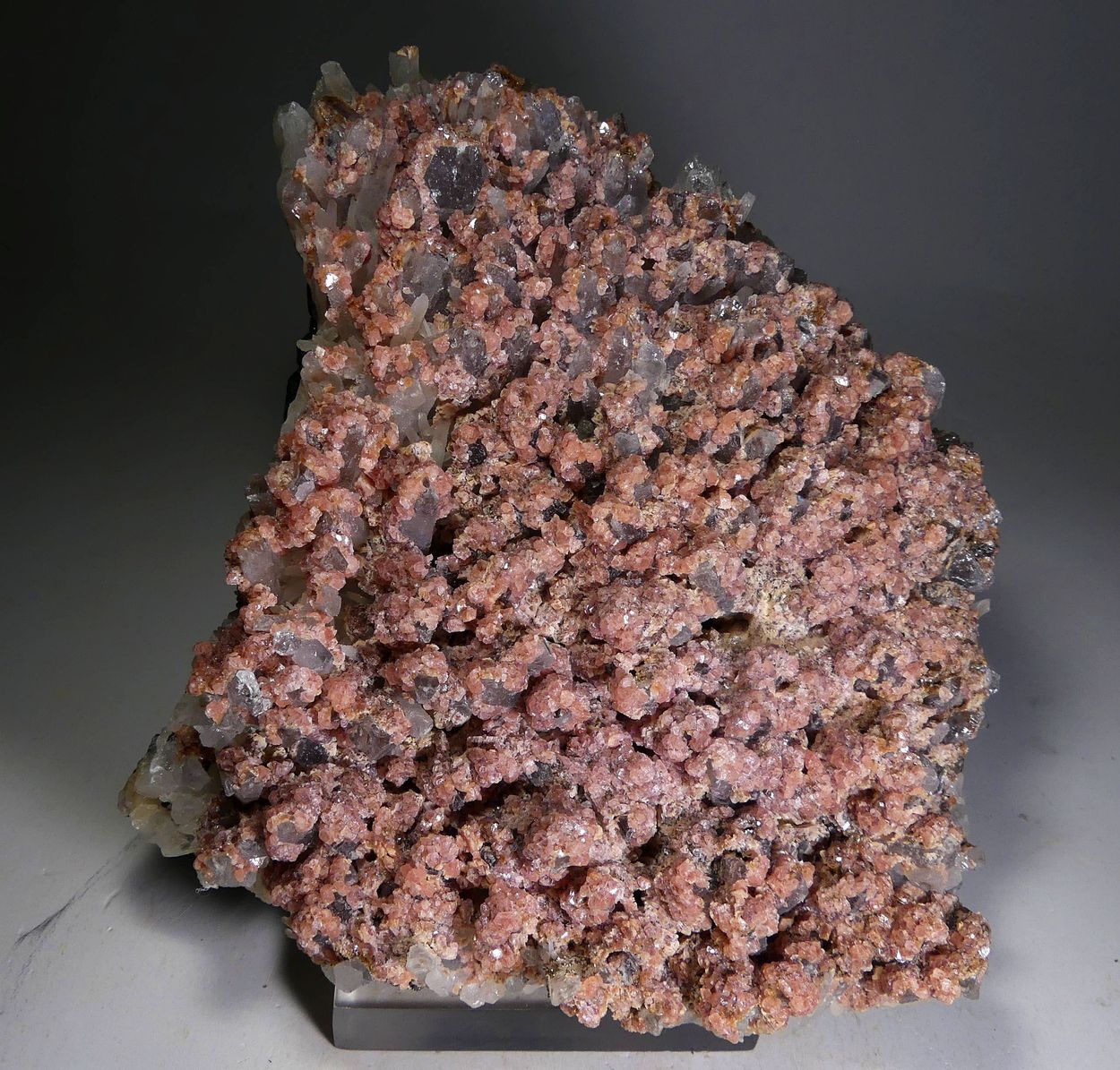 Rhodochrosite On Quartz