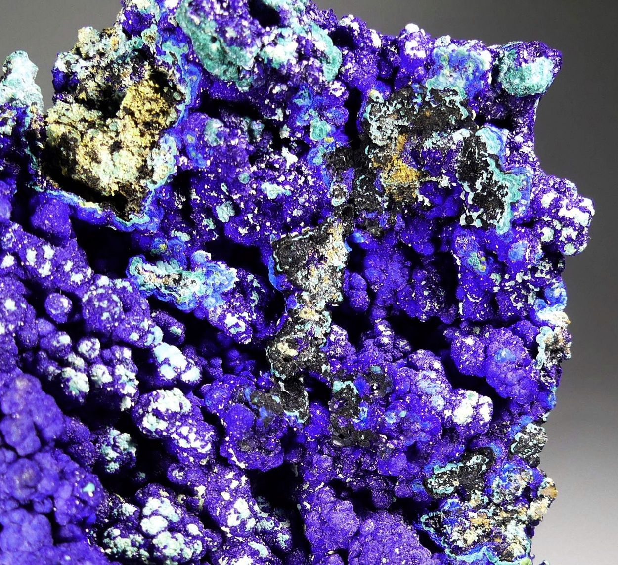 Azurite With Malachite