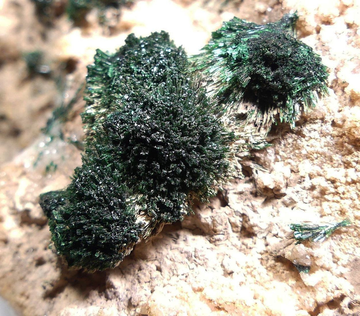 Malachite On Dolomite