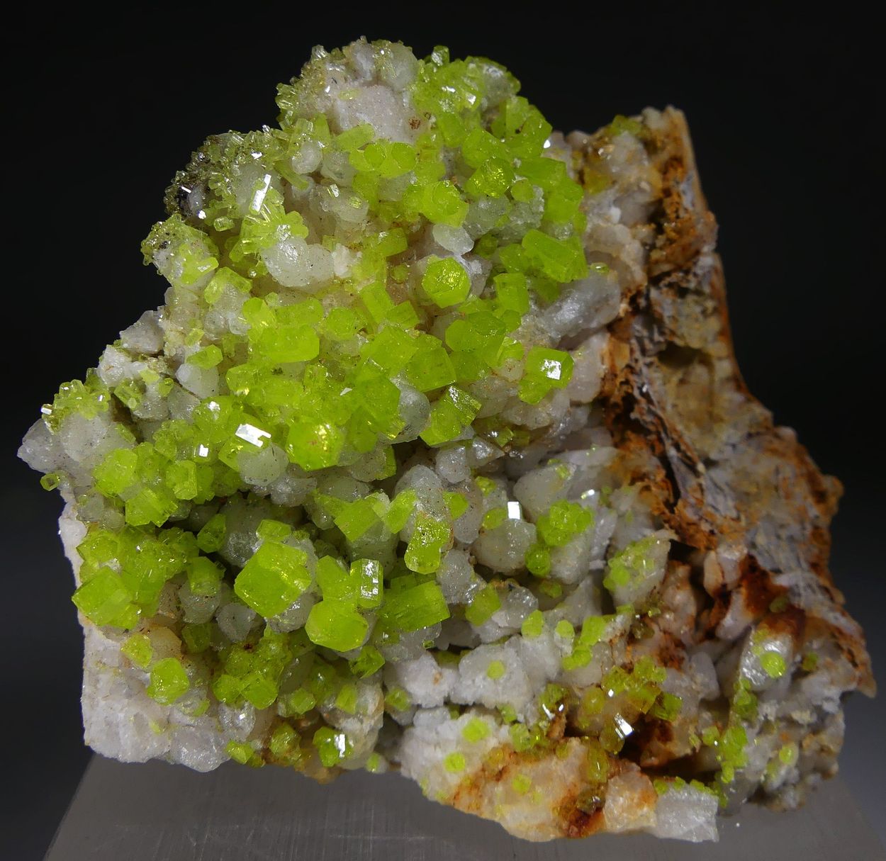 Pyromorphite On Quartz