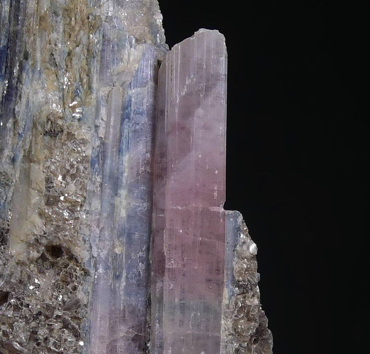 Tourmaline Var Cuprian Elbaite With Muscovite