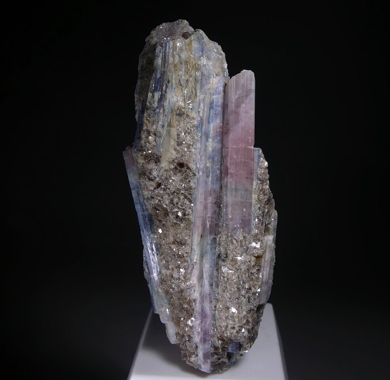 Tourmaline Var Cuprian Elbaite With Muscovite