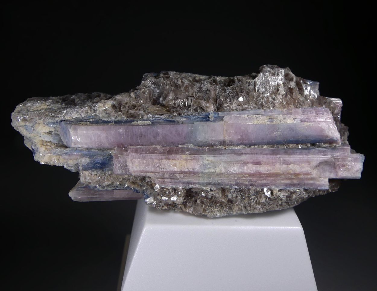 Tourmaline Var Cuprian Elbaite With Muscovite