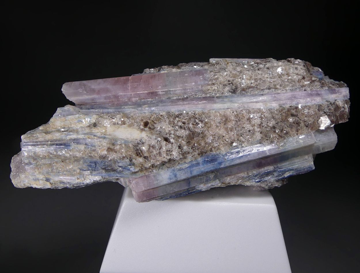 Tourmaline Var Cuprian Elbaite With Muscovite