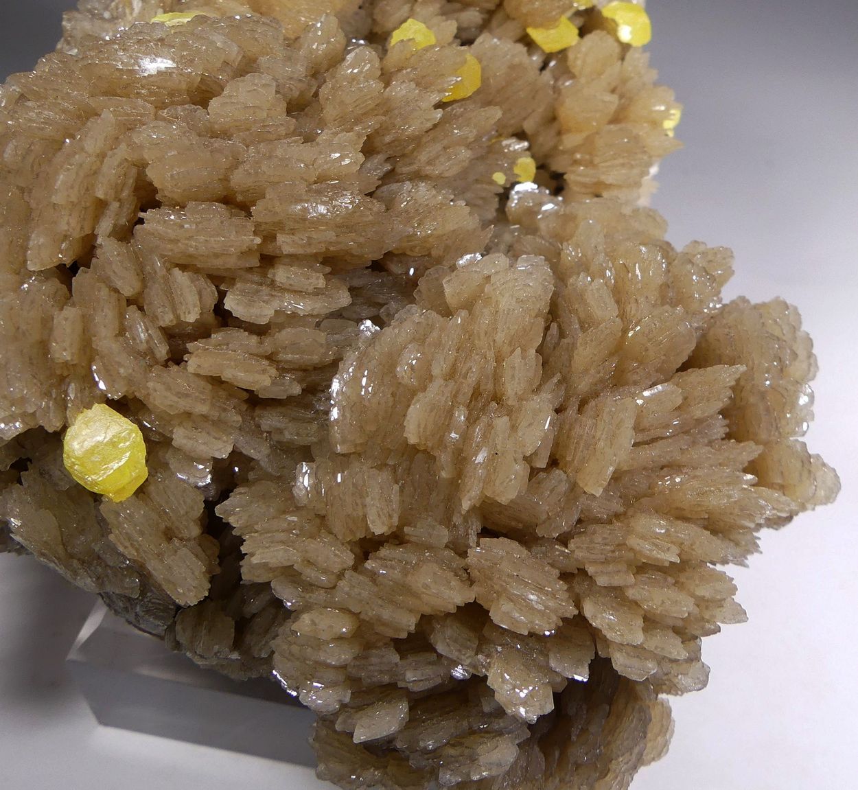 Native Sulphur On Baryte