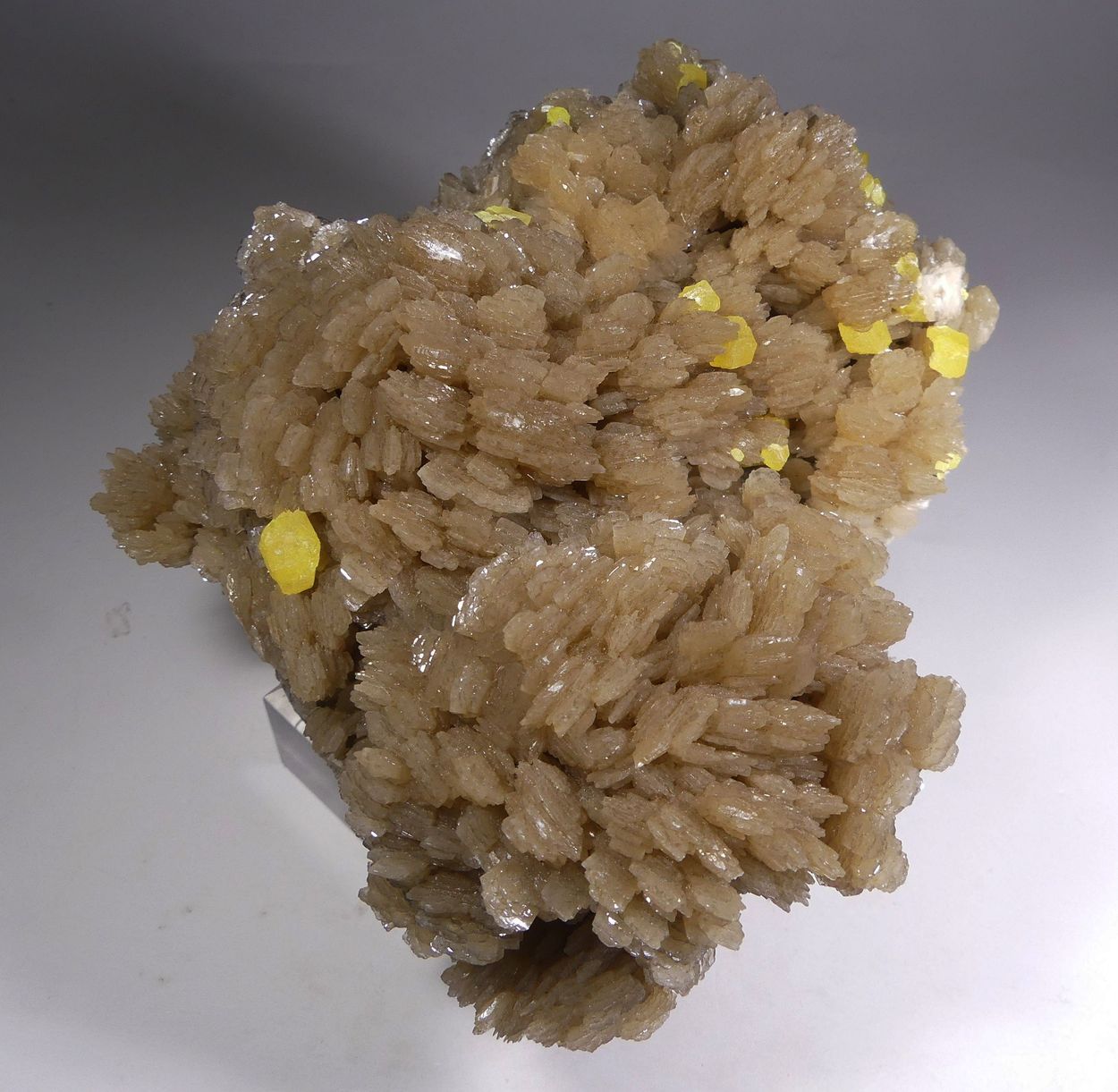 Native Sulphur On Baryte