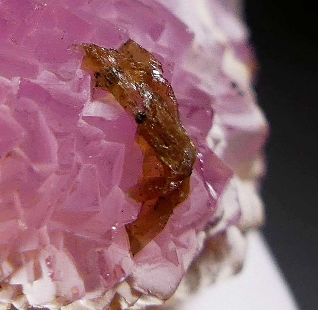 Eosphorite On Rose Quartz