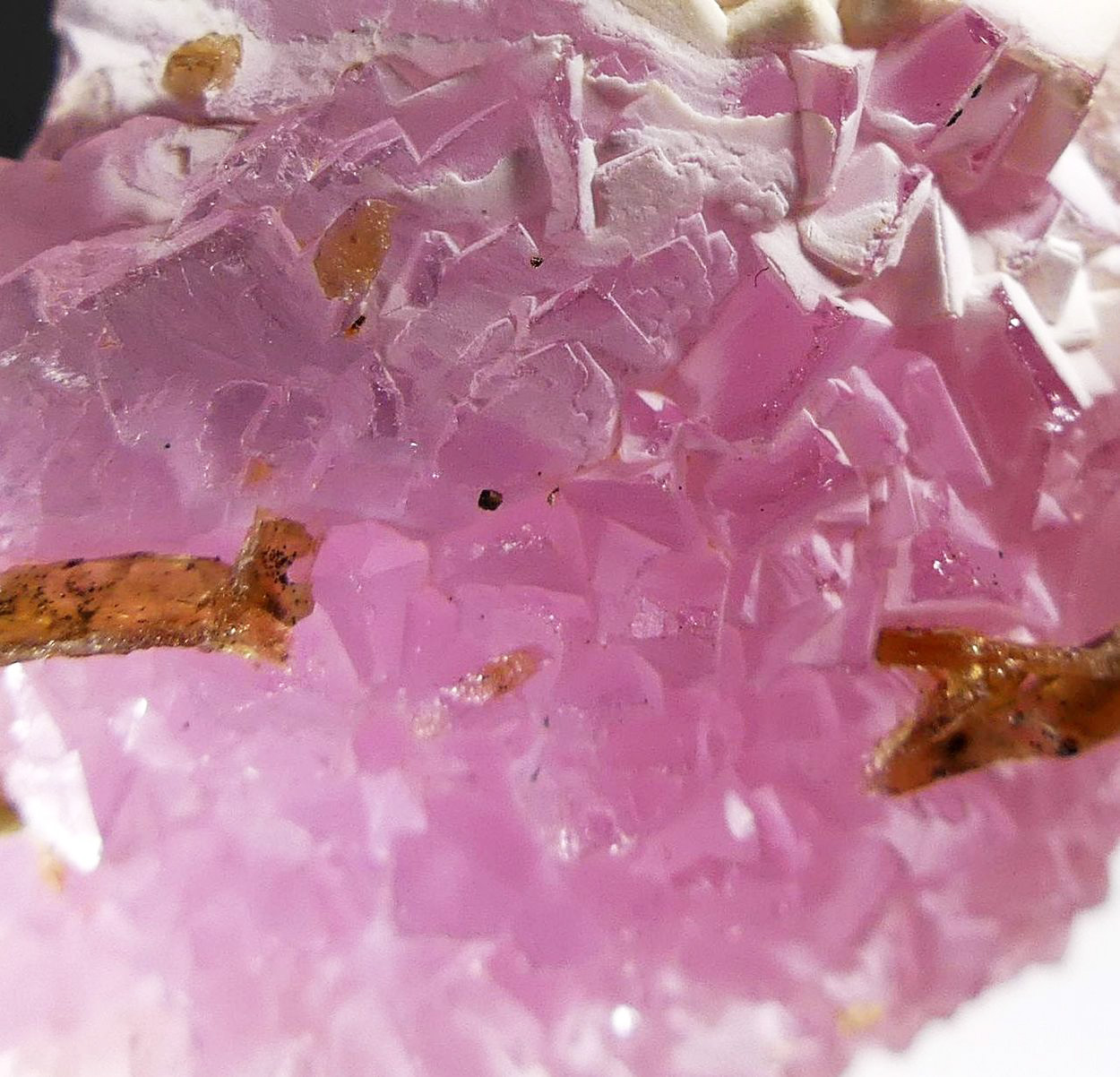 Eosphorite On Rose Quartz