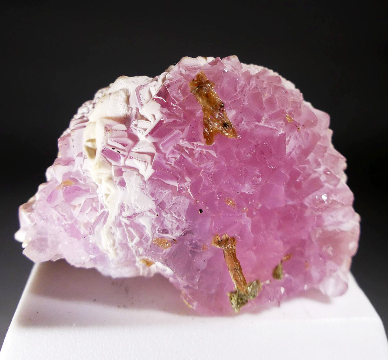 Eosphorite On Rose Quartz