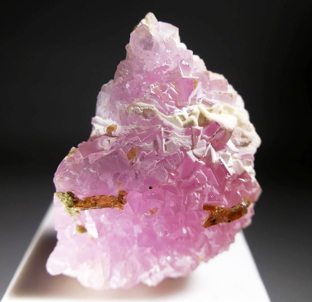 Eosphorite On Rose Quartz