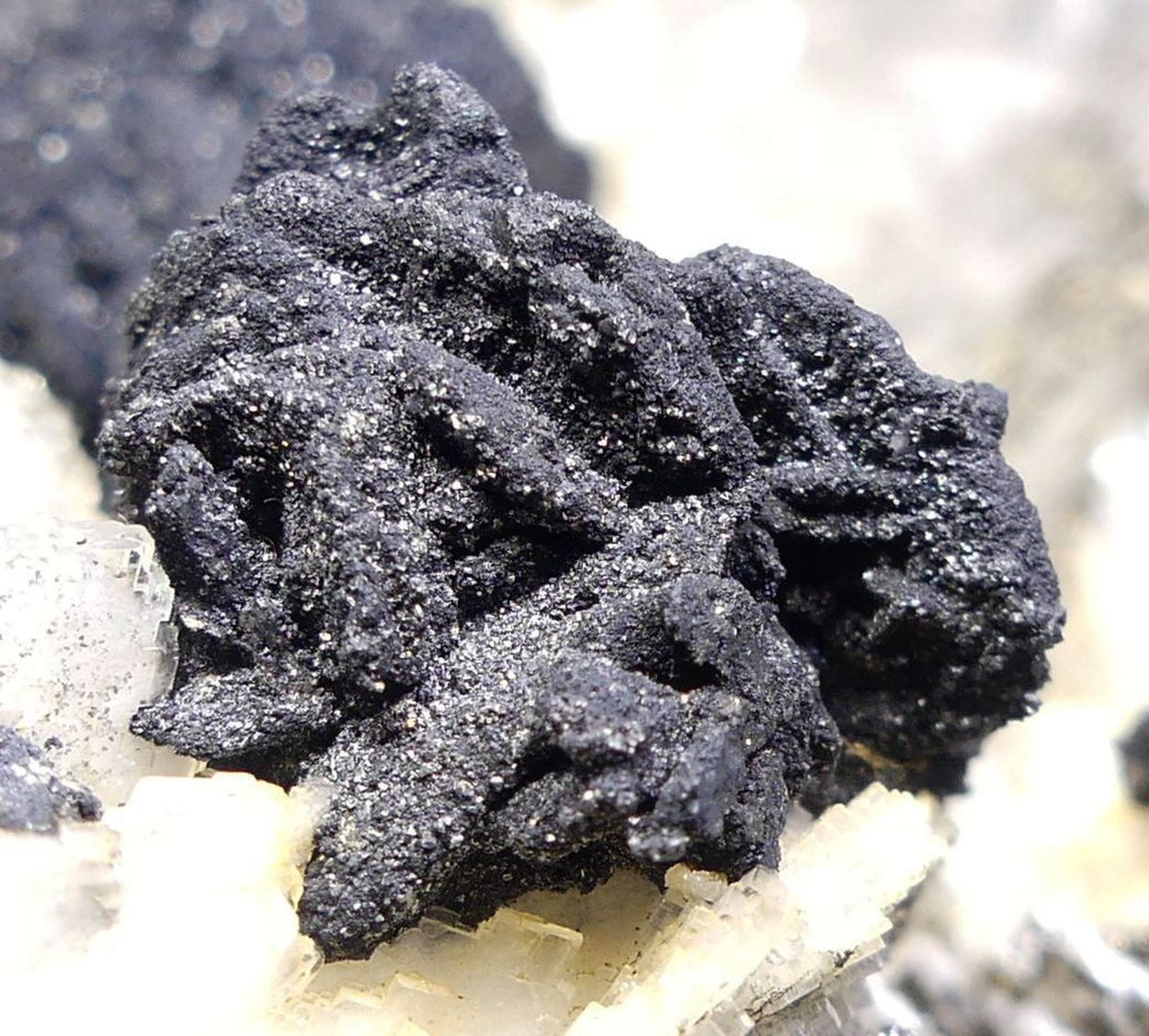 Bournonite With Sphalerite & Pyrite On Baryte