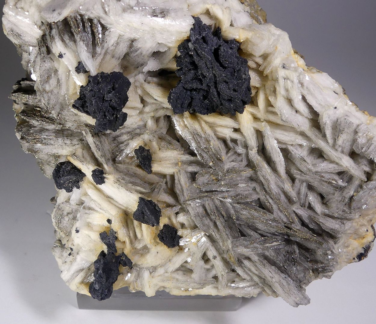 Bournonite With Sphalerite & Pyrite On Baryte