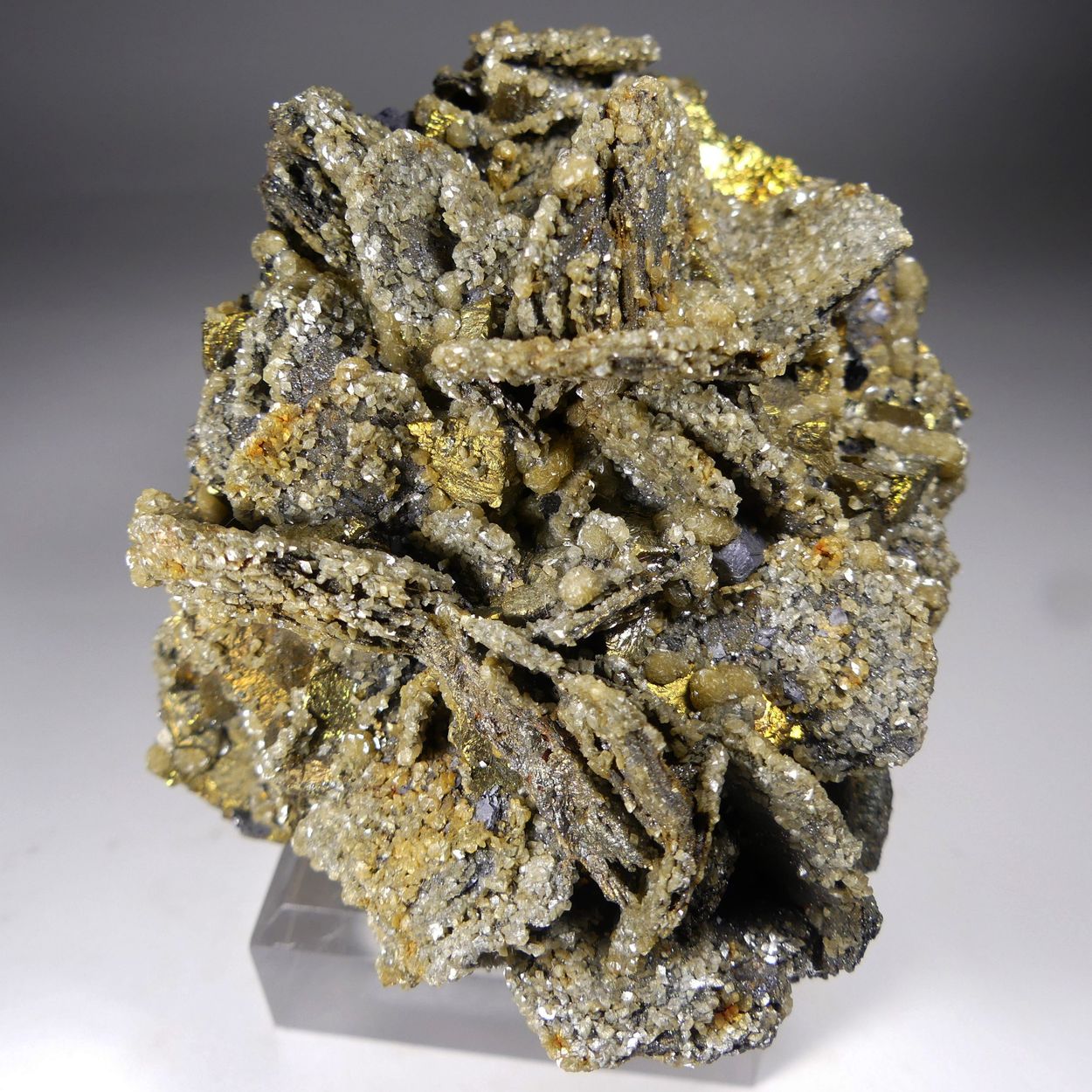 Pyrrhotite With Siderite Chalcopyrite Galena & Sphalerite
