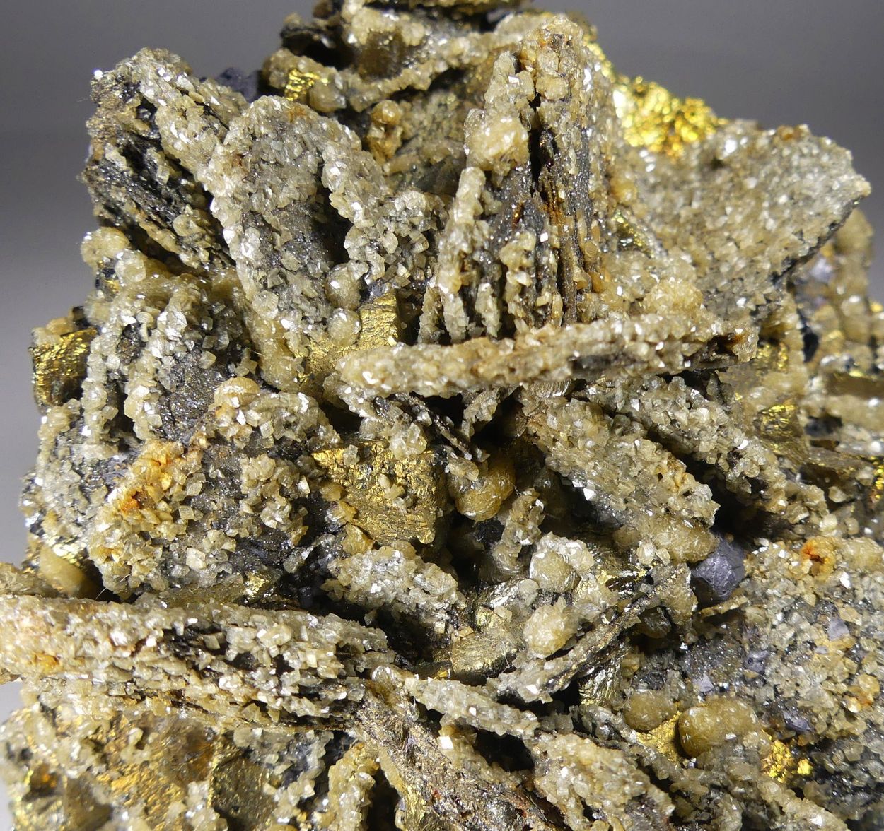 Pyrrhotite With Siderite Chalcopyrite Galena & Sphalerite