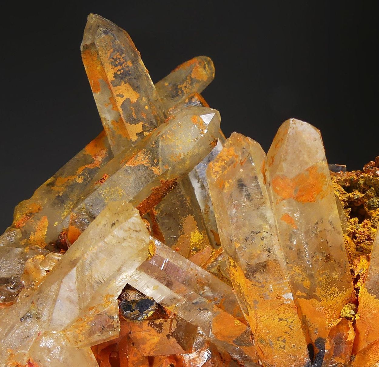 Jeromite On Rock Crystal With Galena