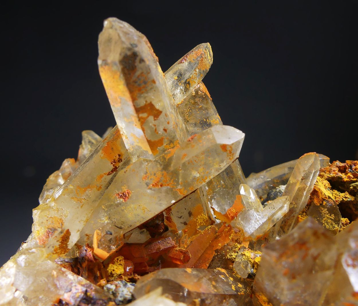 Jeromite On Rock Crystal With Galena