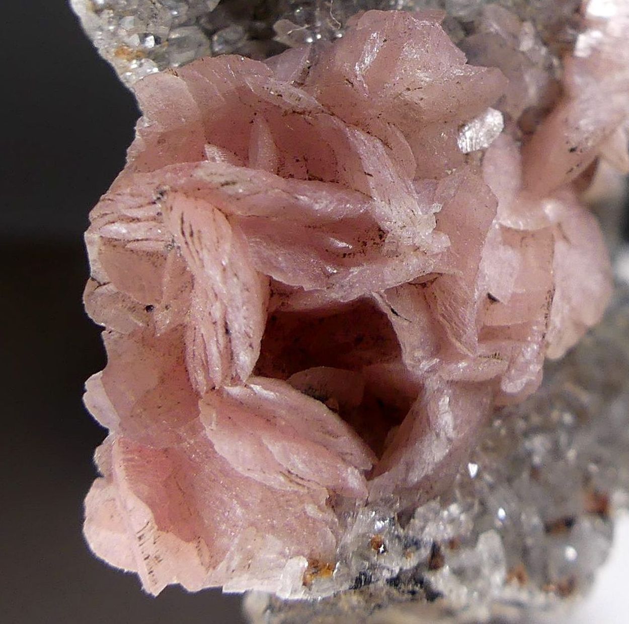 Rhodochrosite With Quartz