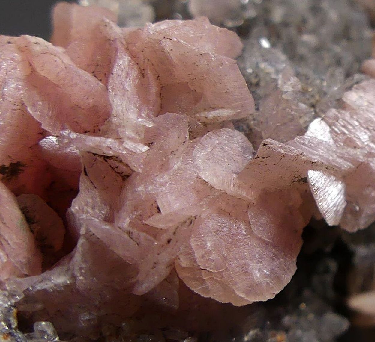 Rhodochrosite With Quartz