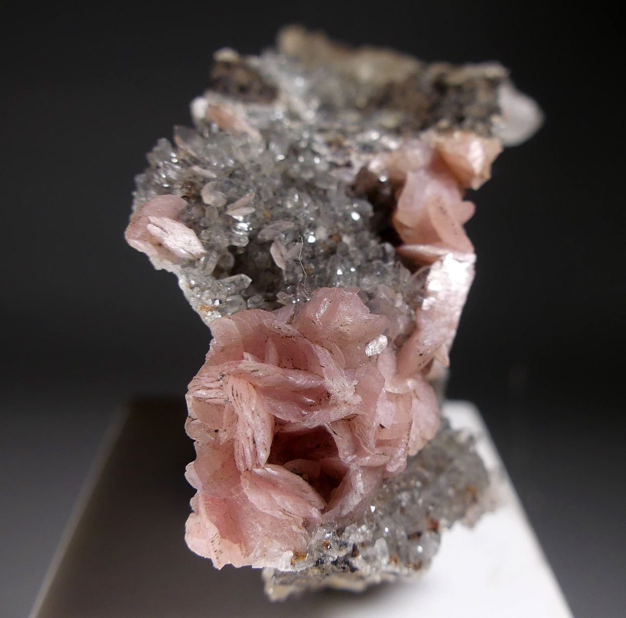 Rhodochrosite With Quartz