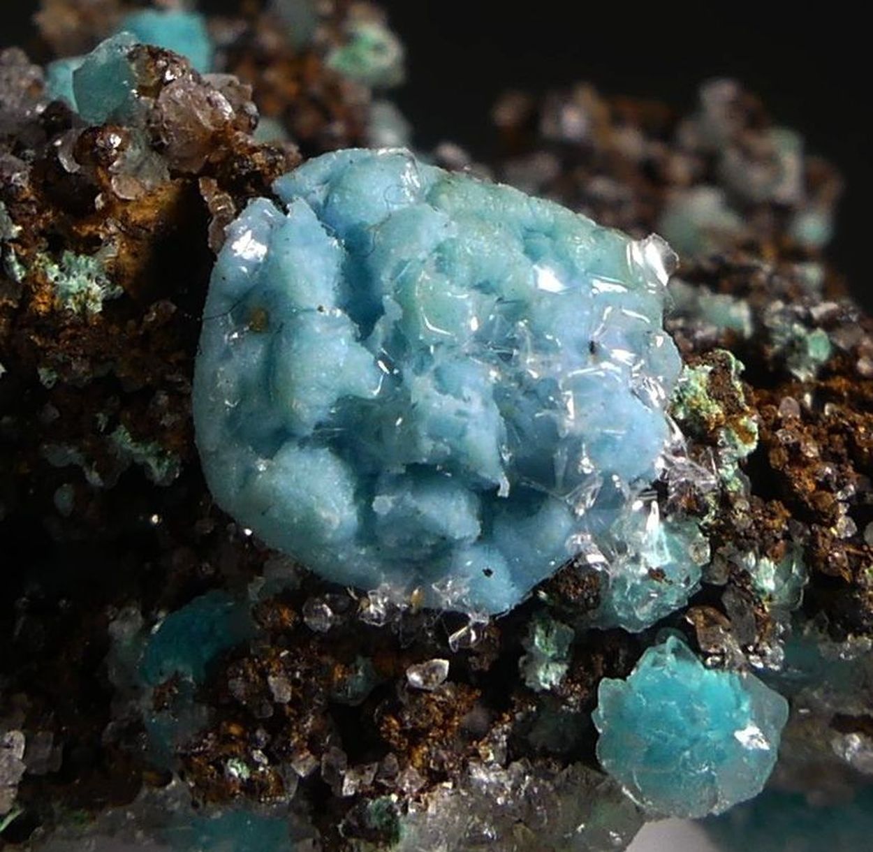 Rosasite With Calcite