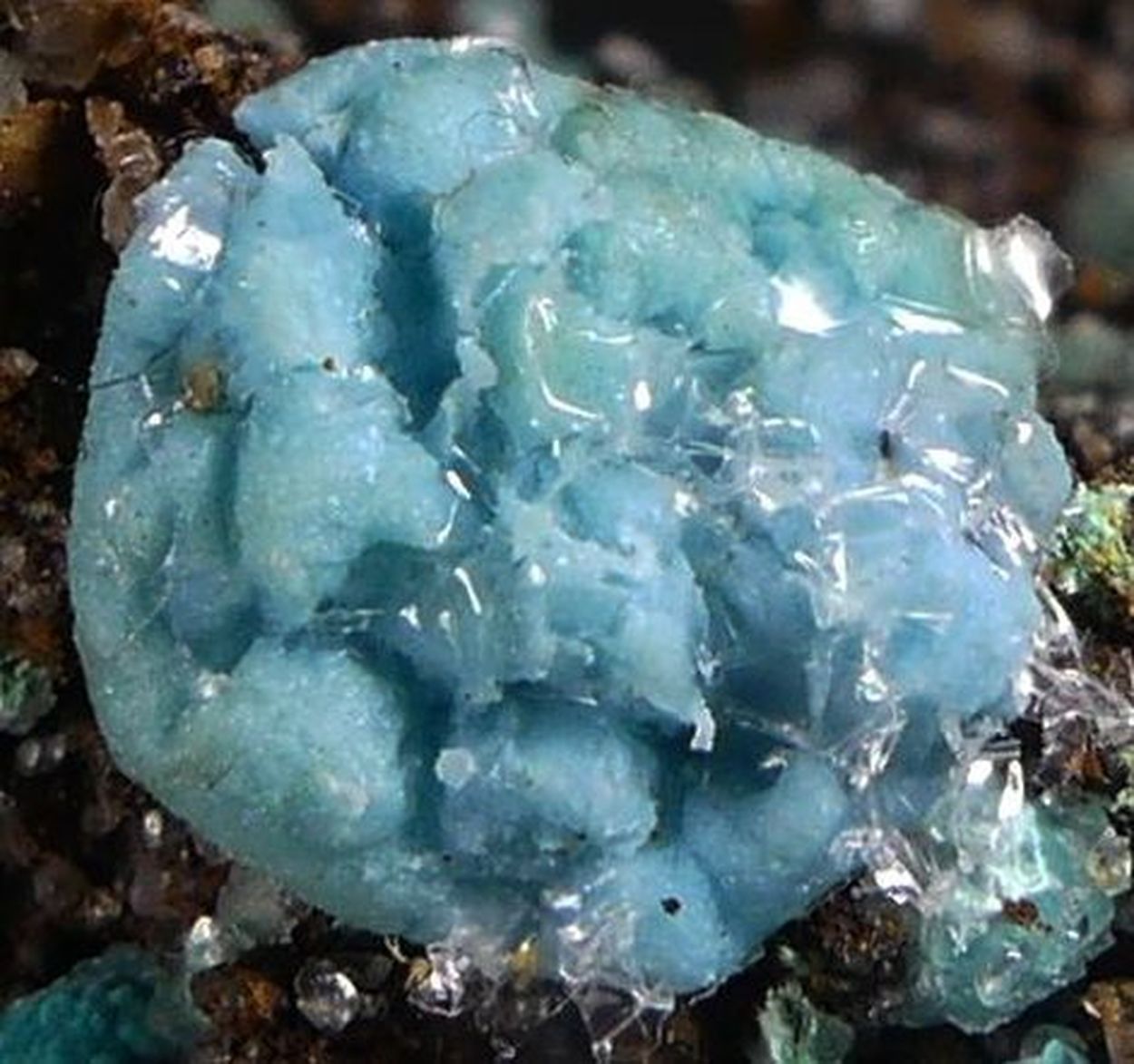 Rosasite With Calcite